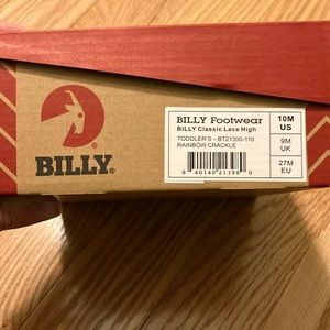 NWT Billy footwear classic lace high 10M (toddler) 27 EU